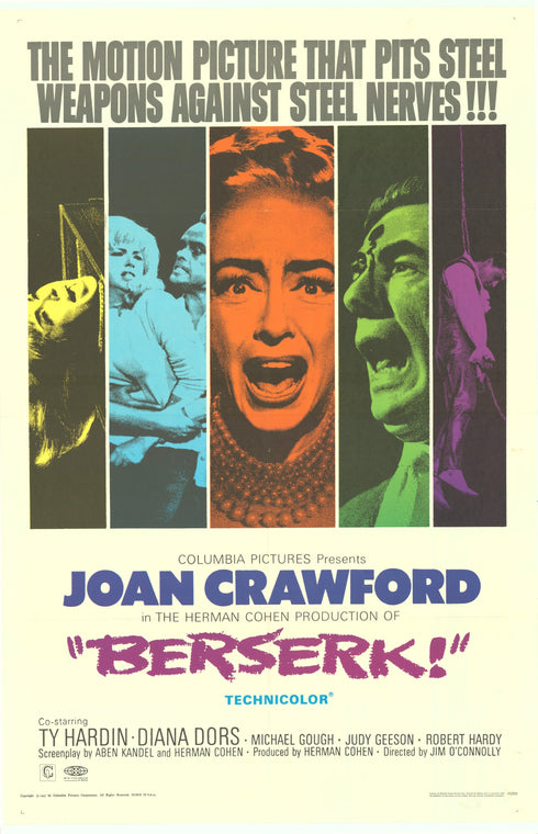 berserk 1967 one sheet poster folded